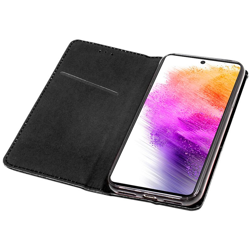 Étui à rabat tendance pour Samsung A736 Galaxy A73 5G, noir uni