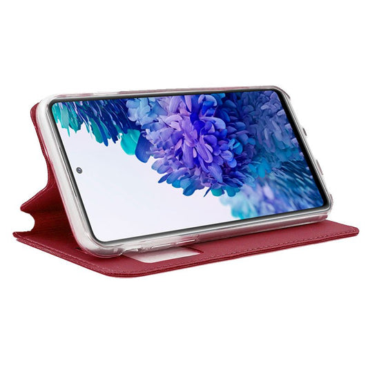 Étui à rabat tendance pour Samsung G780 Galaxy S20 FE - Rouge uni