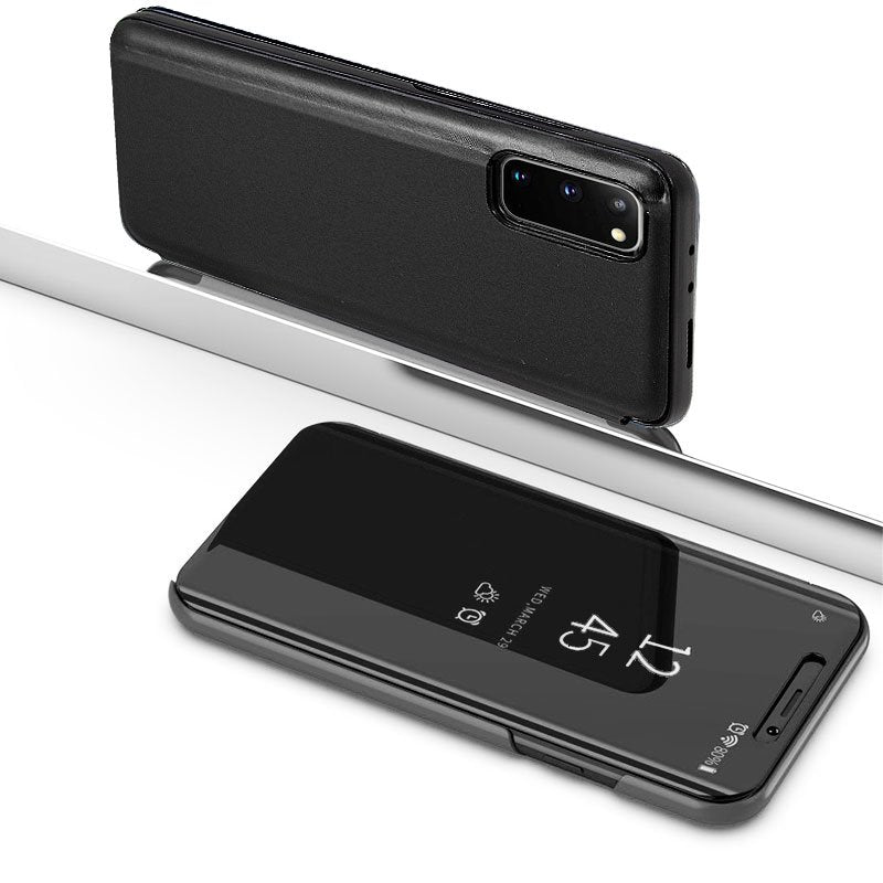 Étui à rabat transparent pour Samsung G980 et Galaxy S20 Noir