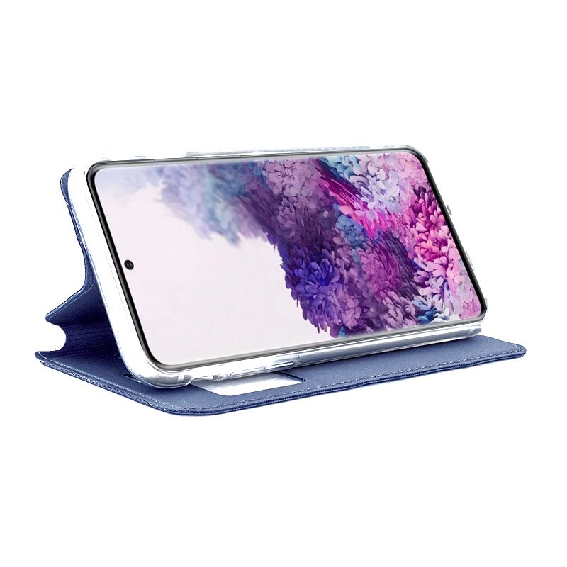 Étui à rabat Cool pour Samsung G980 Galaxy S20 Bleu uni