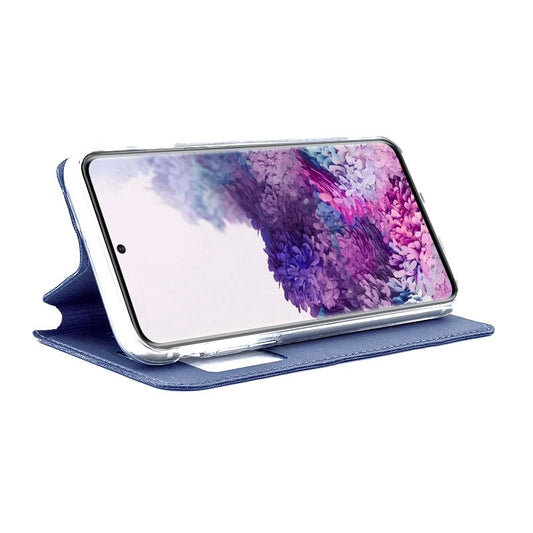 Étui à rabat Cool pour Samsung G980 Galaxy S20 Bleu uni