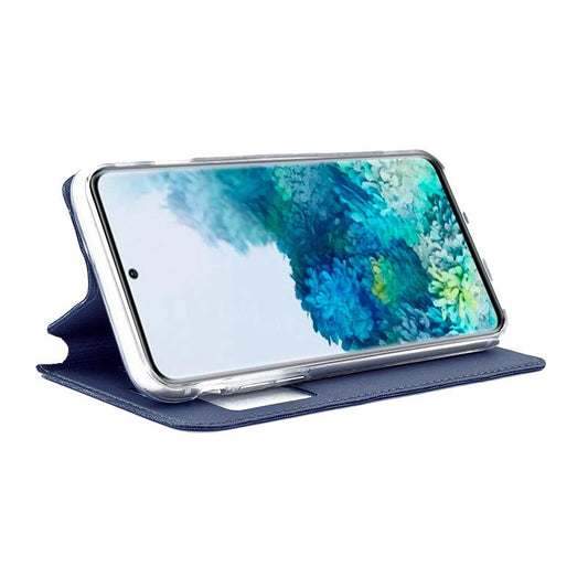 Étui à rabat tendance pour Samsung Galaxy S20 Plus G985, bleu uni