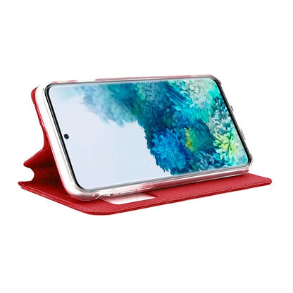 Étui à rabat tendance pour Samsung Galaxy S20 Plus G985, rouge uni