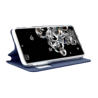 Étui à rabat tendance pour Samsung Galaxy S20 Ultra 5G G988, bleu uni