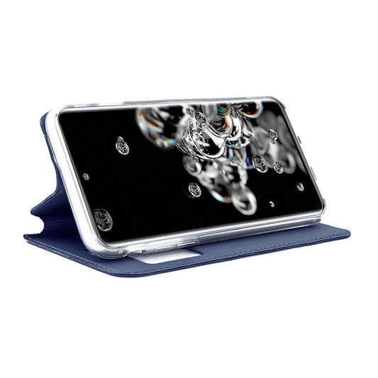 Étui à rabat tendance pour Samsung Galaxy S20 Ultra 5G G988, bleu uni