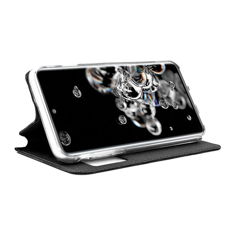 Étui à rabat tendance pour Samsung Galaxy S20 Ultra 5G G988, noir uni