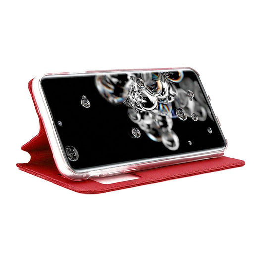 Étui à rabat tendance pour Samsung Galaxy S20 Ultra 5G G988, rouge uni