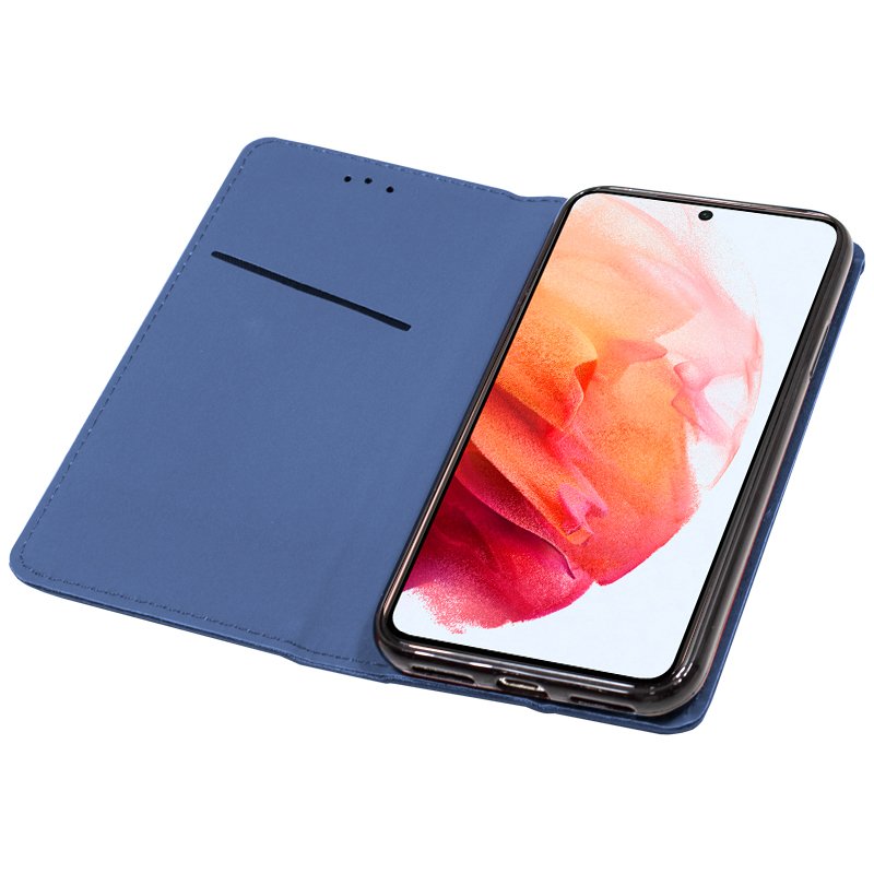 Étui à rabat Cool pour Samsung G990 Galaxy S21 Bleu uni