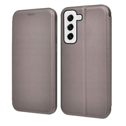 Étui à rabat tendance pour Samsung Galaxy S21 FE G990B, couleur argent élégant