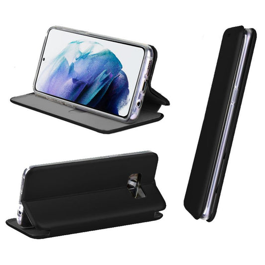 Étui à rabat élégant pour Samsung Galaxy S21 Plus G996, noir