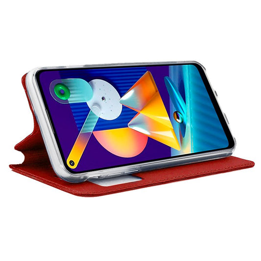 Étui à rabat Cool pour Samsung M115 Galaxy M11 / A11 Rouge lisse