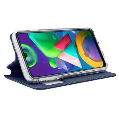 Étui à rabat Cool pour Samsung M215 Galaxy M21 Bleu lisse