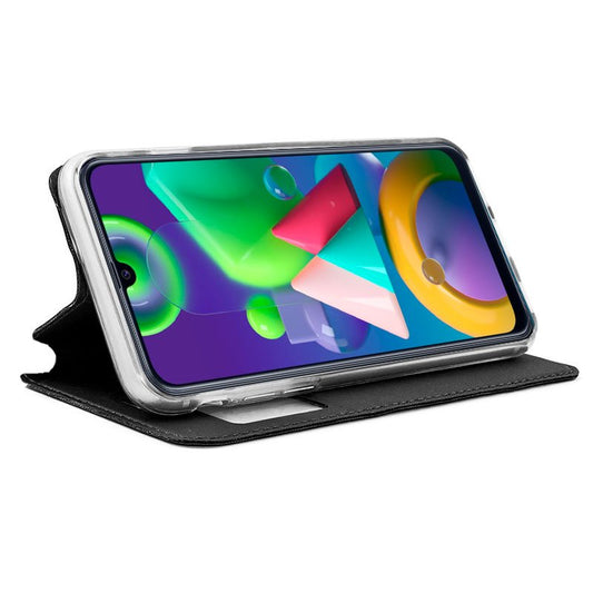 Étui à rabat Cool pour Samsung M215 et Galaxy M21, noir lisse