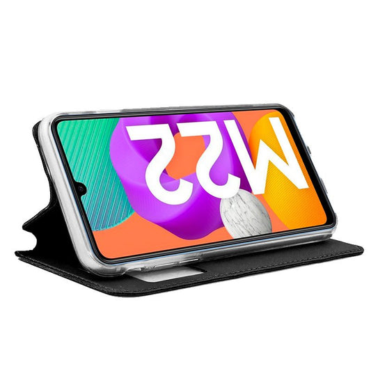 Étui à rabat Cool pour Samsung M225 Galaxy M22/M32 Noir lisse