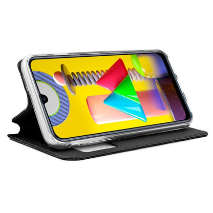 Étui à rabat Cool pour Samsung M315 et Galaxy M31, noir lisse