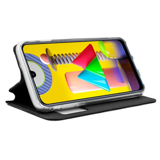 Étui à rabat Cool pour Samsung M315 et Galaxy M31, noir lisse