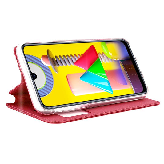 Étui à rabat Cool pour Samsung M315 Galaxy M31 Rouge lisse