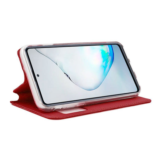 Étui à rabat tendance pour Samsung Galaxy Note 10 Lite N770, rouge uni