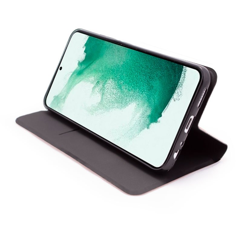 Étui à rabat élégant pour Samsung S906 et Galaxy S22 Plus, noir