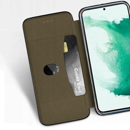 Étui à rabat élégant pour Samsung S906 et Galaxy S22 Plus, argent