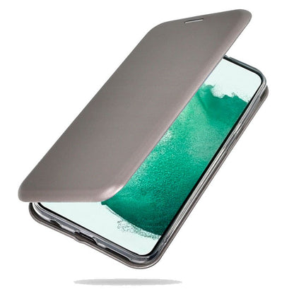 Étui à rabat élégant pour Samsung S906 et Galaxy S22 Plus, argent