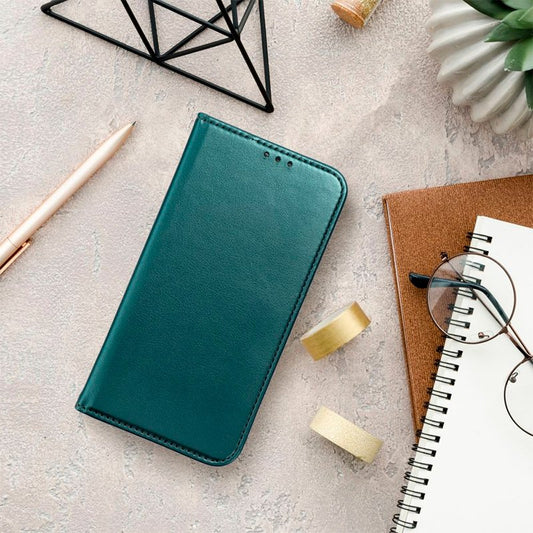 Étui à rabat tendance pour Samsung S916 et Galaxy S23 Plus, vert uni