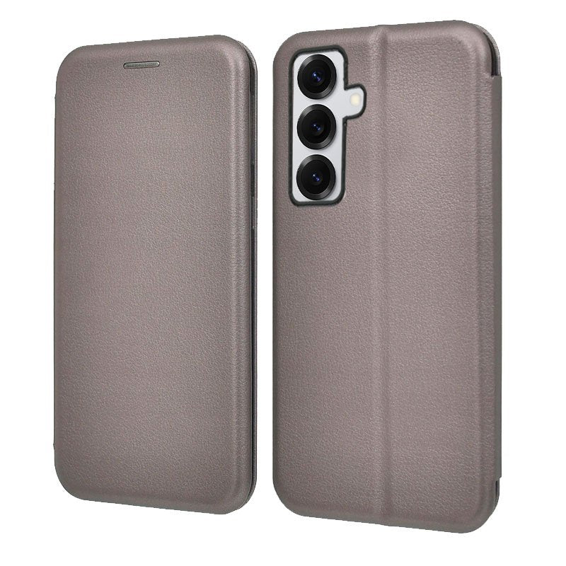 Étui à rabat élégant pour Samsung S921 Galaxy S24/S25 Argenté
