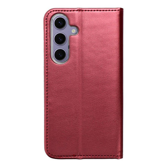 Étui à rabat tendance pour Samsung S921, Galaxy S24/S25, bordeaux uni