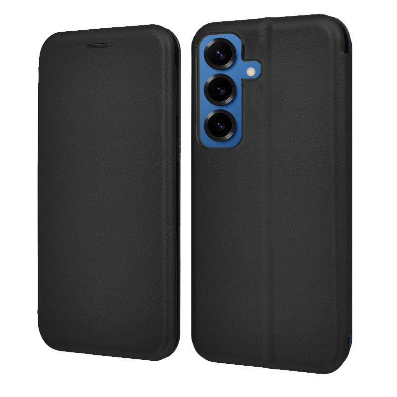 Étui à rabat élégant pour Samsung S926, Galaxy S24 Plus/S25 Plus, noir