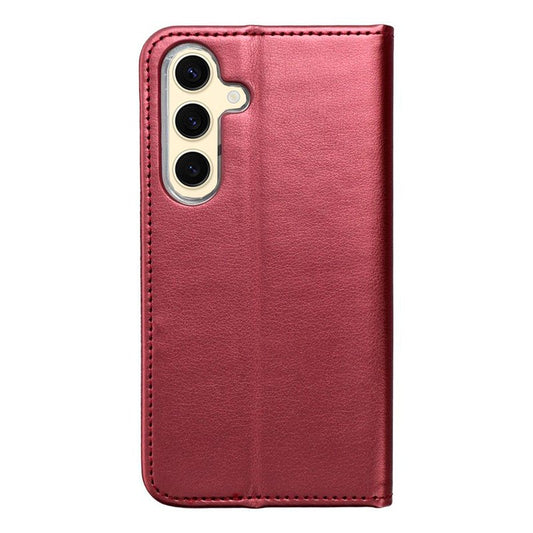 Étui à rabat tendance pour Samsung S926, Galaxy S24 Plus/S25 Plus, bordeaux uni