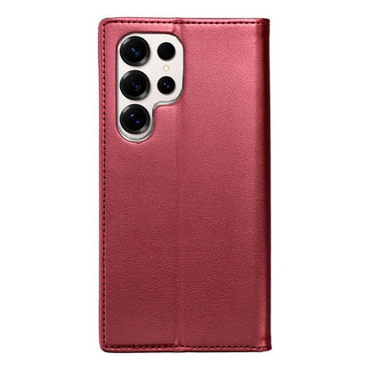 Étui à rabat ultra-lisse pour Samsung S938 et Galaxy S25 Bordeaux