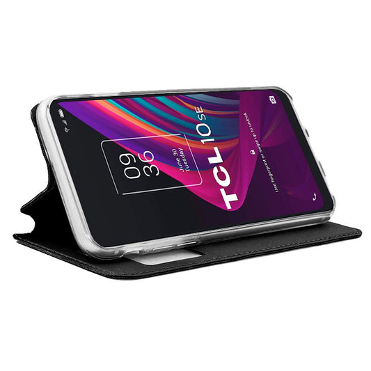 Étui à rabat Cool pour TCL 10 SE, noir uni