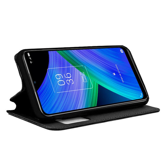 Étui à rabat Cool pour TCL 20R 5G, noir uni