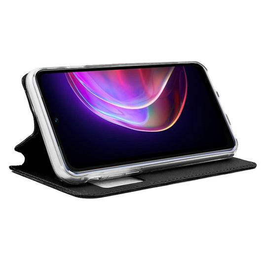Étui à rabat Cool pour Vivo V21 5G, noir uni
