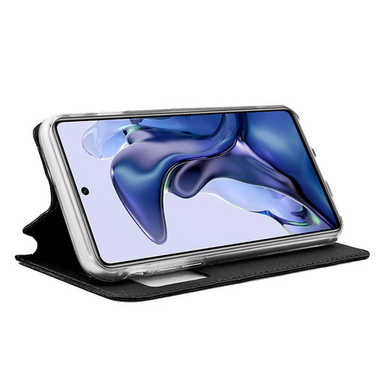 Étui à rabat Cool pour Xiaomi 11T / 11T Pro, noir lisse