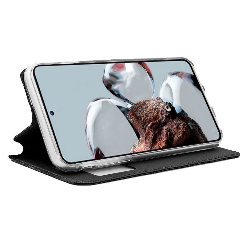 Étui à rabat Cool pour Xiaomi 12T / 12T Pro, noir uni