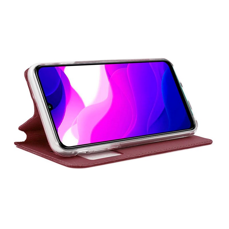 Étui à rabat Cool pour Xiaomi Mi 10 Lite, rouge uni