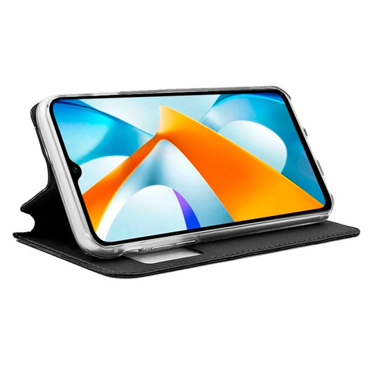 Étui à rabat tendance pour Xiaomi Poco C40, noir uni