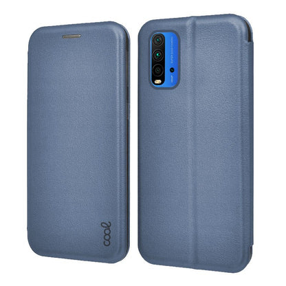 Étui à rabat élégant pour Xiaomi Pocophone M3 / Redmi 9T Bleu Élégance