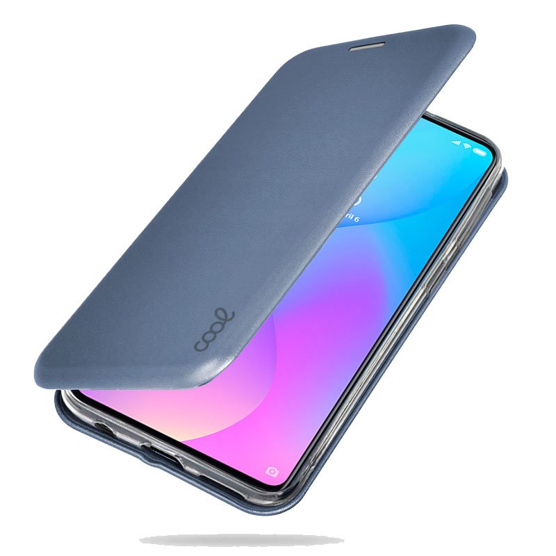 Étui à rabat élégant pour Xiaomi Pocophone M3 / Redmi 9T Bleu Élégance