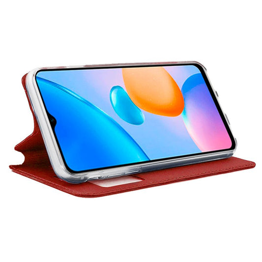 Étui à rabat Cool pour Xiaomi Redmi 10 5G, rouge uni
