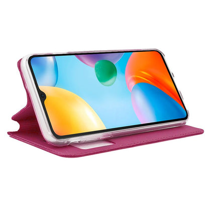 Étui à rabat tendance pour Xiaomi Redmi 10C, rose uni