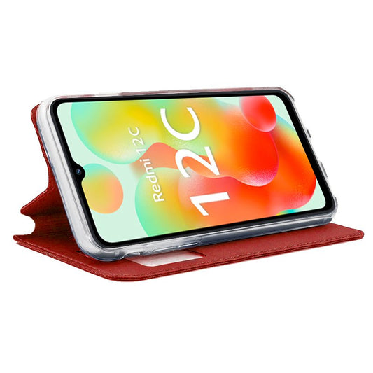 Étui à rabat Cool pour Xiaomi Redmi 12C Rouge lisse