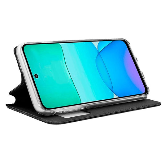 Étui à rabat tendance pour Xiaomi Redmi 13 / Poco M6, noir uni