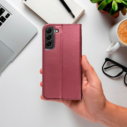 Étui à rabat tendance pour Xiaomi Redmi 13C / 13C 5G / Poco C65 Bordeaux uni