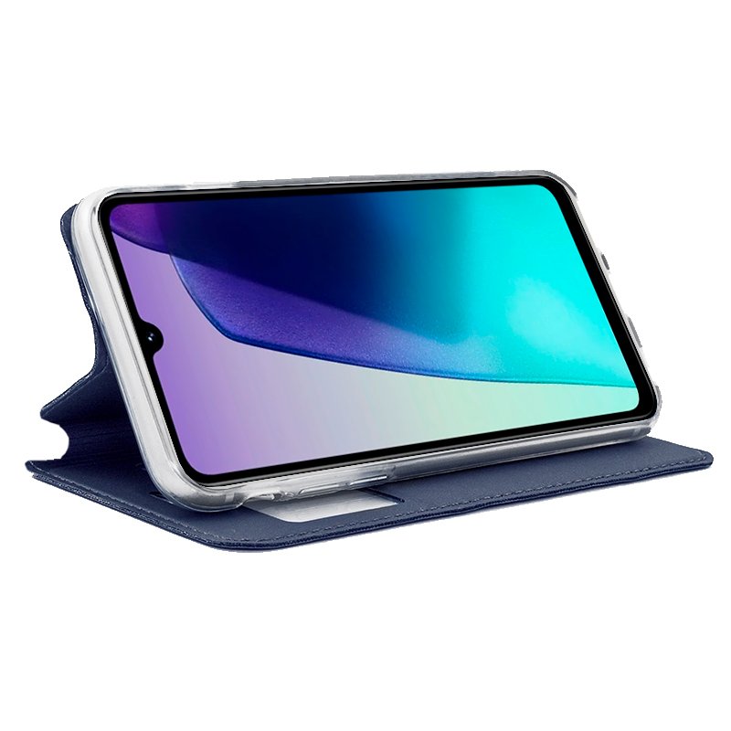 Étui à rabat tendance pour Xiaomi Redmi 14C / Poco C75, bleu uni