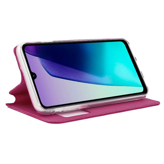 Étui à rabat tendance pour Xiaomi Redmi 14C / Poco C75, rose uni