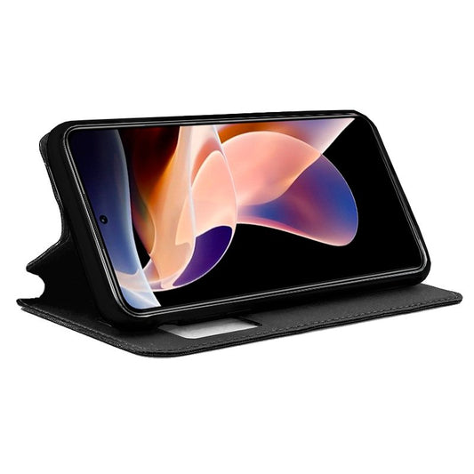 Étui à rabat tendance pour Xiaomi Redmi Note 11 Pro / Note 11 Pro 5G / Note 12 Pro 4G, noir uni