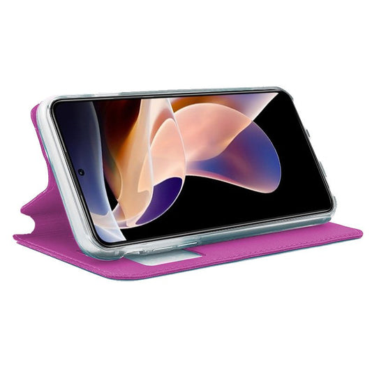 Étui à rabat tendance pour Xiaomi Redmi Note 11 Pro / Note 11 Pro 5G / Note 12 Pro 4G, rose uni