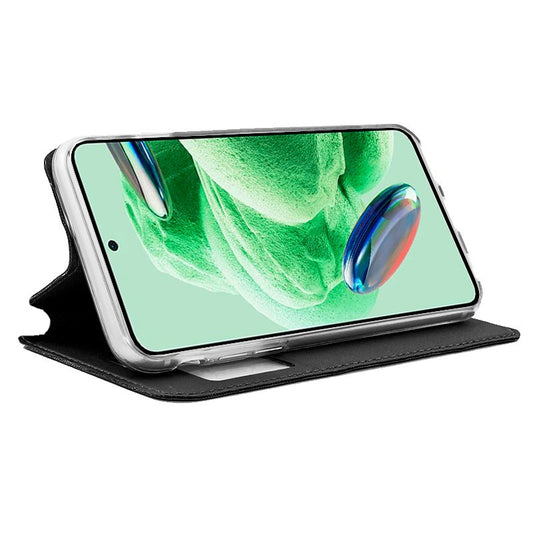 Étui à rabat tendance pour Xiaomi Redmi Note 12 5G / Poco X5 5G, noir uni